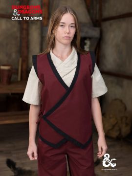 D&D Monk vest bordeaux-black L