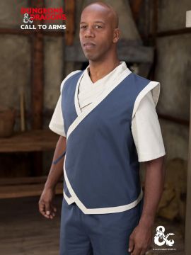 D&D monk vest willow blue-nature