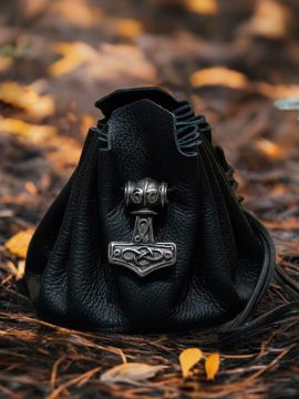 Leather bag Mjölnir black