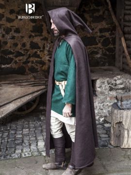 Hibernus brown hooded cape