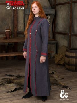 D&D Warlock cloak gray-red