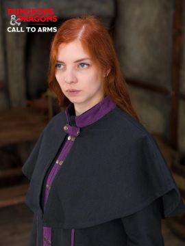 D&D Warlock Cloak/Cape black-purple XXXL