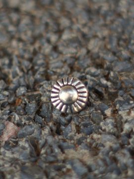 Medieval button "Flower" silver