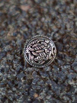 Viking button with silver griffin motif