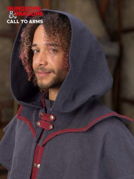 D&D Warlock hood with collar gray-red XL