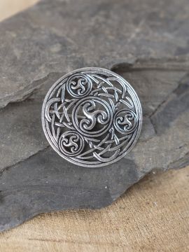 Brooch Triskele silver-plated