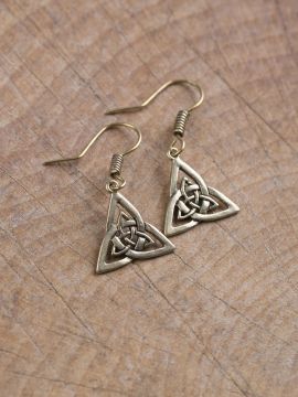 Triangle earrings bronze