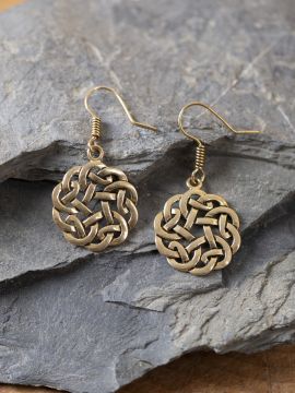 Celtic knot earrings bronze