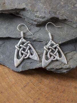 Silver-plated arrow earrings