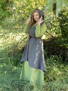 Wrap dress Myrana made of wool felt gray