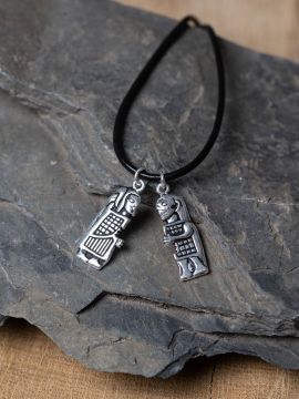 Silver-plated Viking lovers pendant