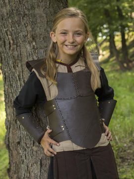 small brown leather armor