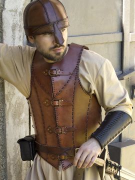 Brown leather armor