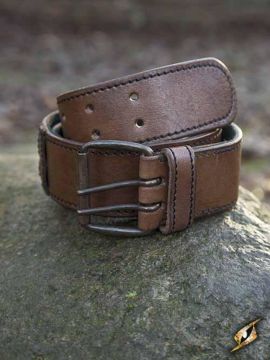 Belt with retaining rings brown