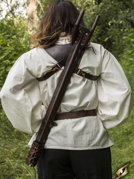 Back holder for LARP swords brown