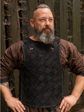 Viking leather armor black