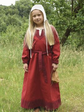 Viking dress for children red/wine red