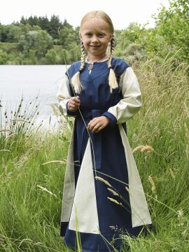 Viking dress for children blue/nature