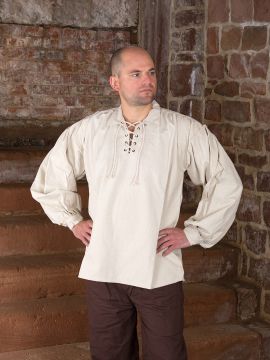 Cotton shirt Jonathan natural XXL