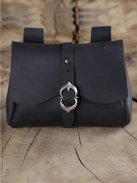 medieval belt pouch black