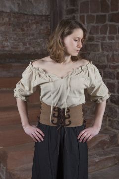 Bodice - with sewn-on decoration green