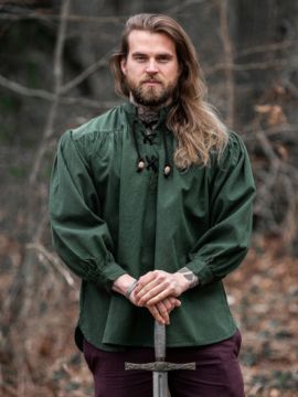 Laced medieval shirt green