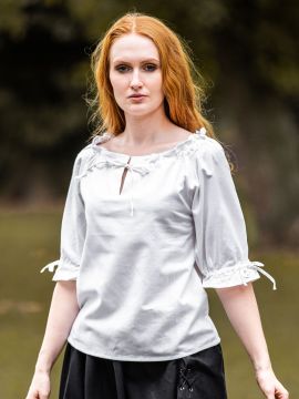 White cotton summer blouse