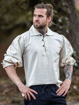 Shirt with collar natural