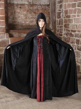 Dress and cape Beltane - Walpurgis M | red/black | black