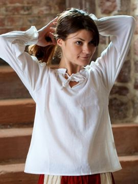 Blouse with lacing L | nature