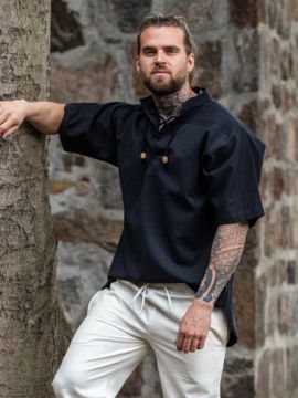 Short medieval shirt black