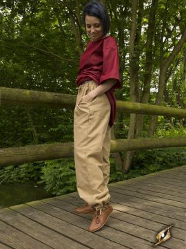 Sand-colored peasant trousers