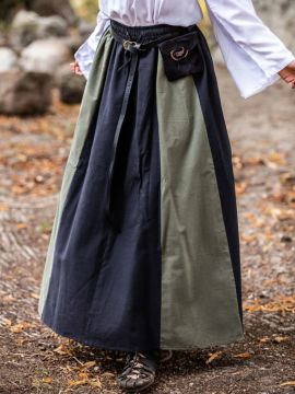 Skirt for the Middle Ages black-green S/M