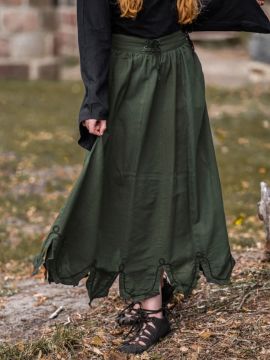 Medieval skirt with decoration green