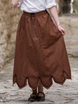 Medieval skirt with decoration tobacco