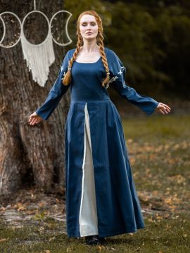 Medieval dress Larina blue-nature