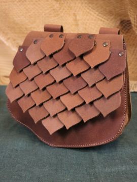 Leather bag with dragon scales