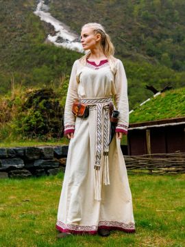 Viking dress Lagertha natural-red