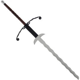 Two-handed sword with flaming blade