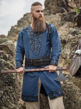 Viking tunic Erik dark blue