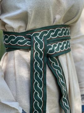 Fabric belt Elina green