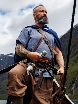 Viking tunic Edmund blue-grey