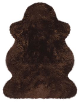 Lambskin from wool sheep - brown