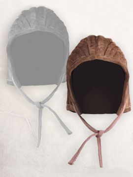 Brown suede upholstery hood