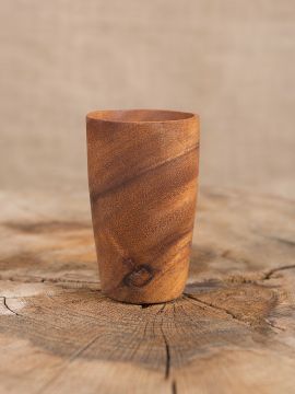 conical cup acacia wood