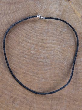 Black leather chain 50 cm