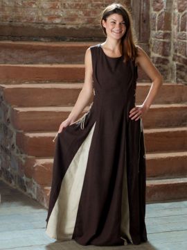 Sleeveless dress brown