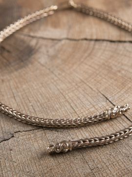 Hand-braided Viking necklace 65 cm