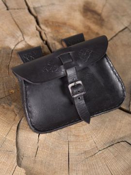 Leather belt bag black