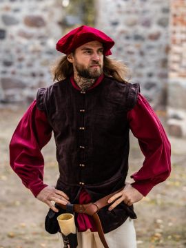 Red velvet beret